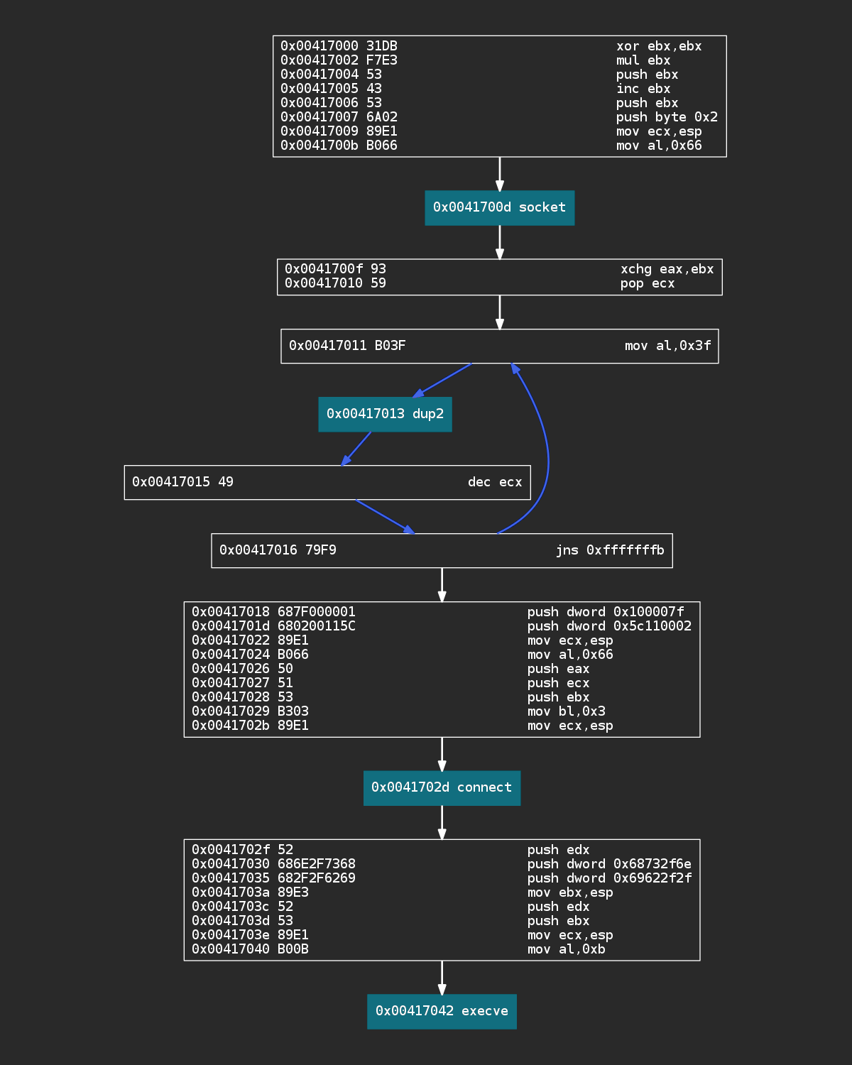 msfvenom reverse shell flow